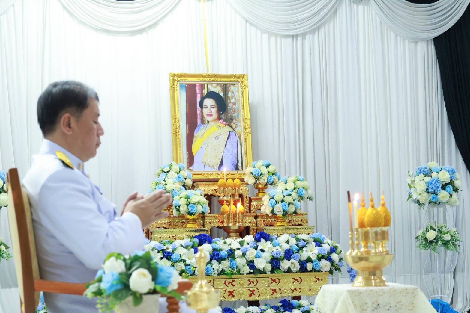 จังหวัดจันทบุรี จัดพิธีบำเพ็ญกุศลถวายพระราชกุศลครบ 50 วัน "ปัญญาสมวาร" เนื่องในวันสวรรคต สมเด็จพระบรมราชชนนีพันปีหลวง
